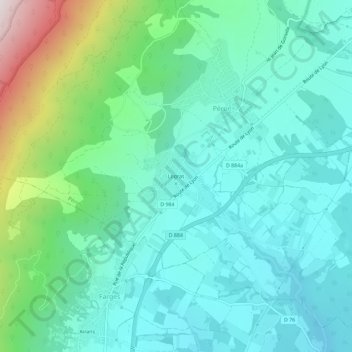 Logras topographic map, elevation, terrain
