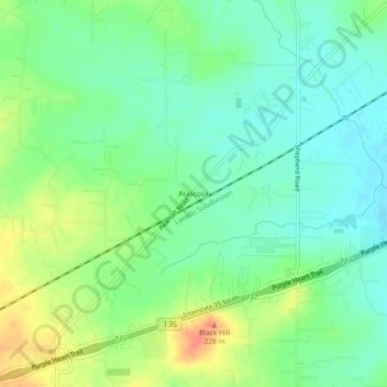 Atascosa topographic map, elevation, terrain