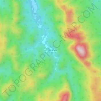 Hinaguimitan topographic map, elevation, terrain