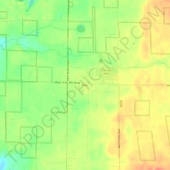 Irons topographic map, elevation, terrain