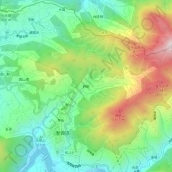 Shilang topographic map, elevation, terrain