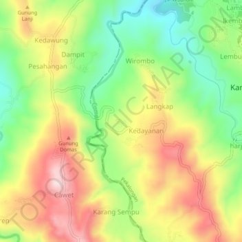 Luragung topographic map, elevation, terrain