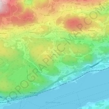 Pavor topographic map, elevation, terrain