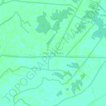 Aluh Aluh Kecil topographic map, elevation, terrain