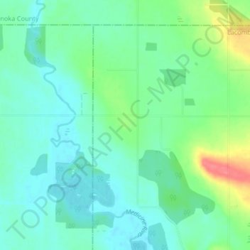 Leedale Hutterite Colony topographic map, elevation, terrain