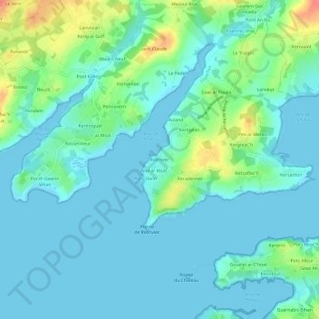 Rostiviec topographic map, elevation, terrain