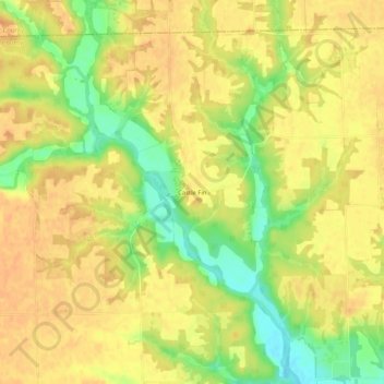 Castle Fin topographic map, elevation, terrain