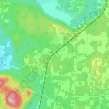 Hoogdal topographic map, elevation, terrain