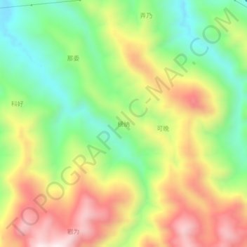 Bangna topographic map, elevation, terrain