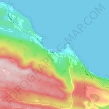 Saint-Yvon topographic map, elevation, terrain