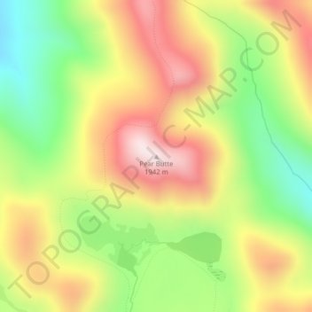 Pear Butte topographic map, elevation, terrain
