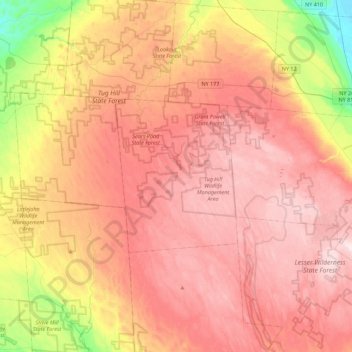 Montague topographic map, elevation, terrain