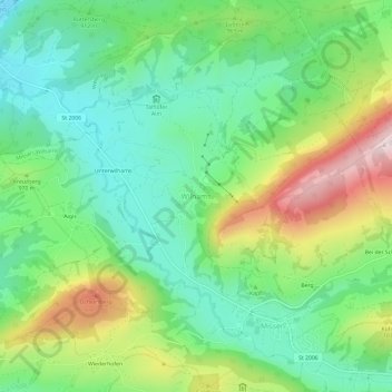 Wilhams topographic map, elevation, terrain