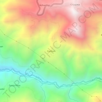 Duchun topographic map, elevation, terrain