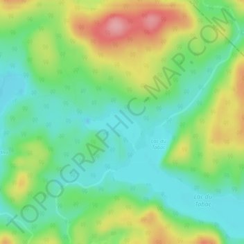 Lac Bird topographic map, elevation, terrain