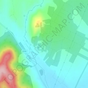Gellért topographic map, elevation, terrain