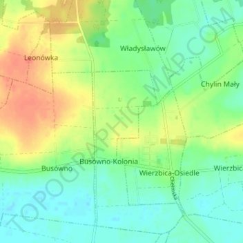 Zaporoże topographic map, elevation, terrain