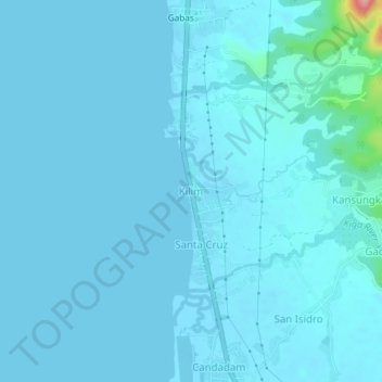 Kilim topographic map, elevation, terrain