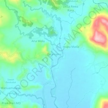 Taramanu topographic map, elevation, terrain