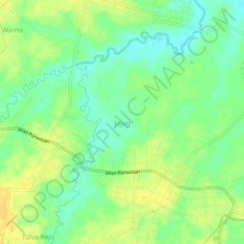 Jojog topographic map, elevation, terrain