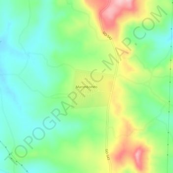 Marimbondo topographic map, elevation, terrain