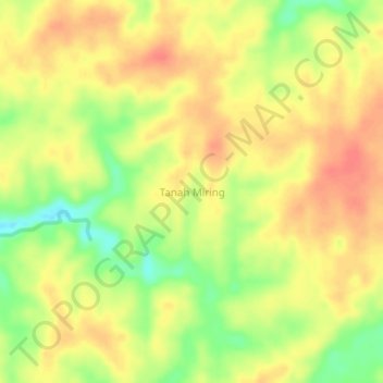 Tanah Miring topographic map, elevation, terrain