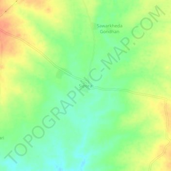 Sipora topographic map, elevation, terrain