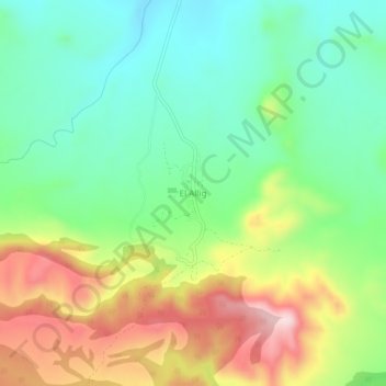 El Allig topographic map, elevation, terrain