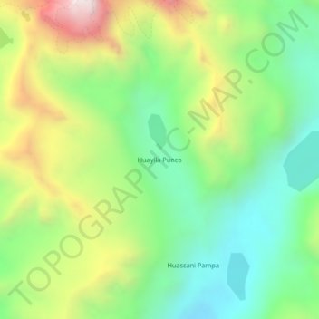 Huaylla Punco topographic map, elevation, terrain