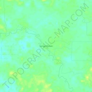 Sungai Durian topographic map, elevation, terrain