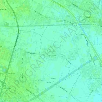 Tombelle topographic map, elevation, terrain