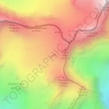 Balmenhorn topographic map, elevation, terrain