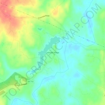 Lakeside Village topographic map, elevation, terrain