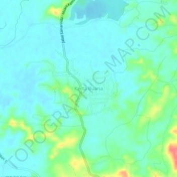Kerta Buana topographic map, elevation, terrain