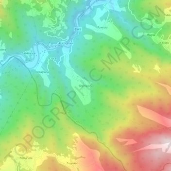 Gramizzola topographic map, elevation, terrain