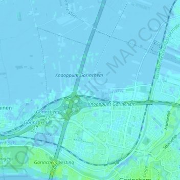 Groote Haar topographic map, elevation, terrain