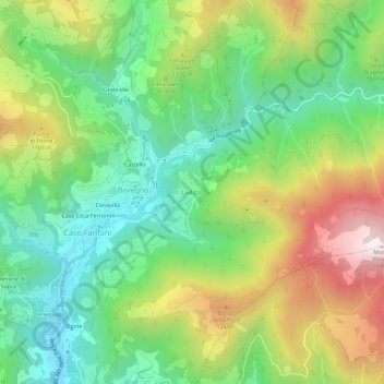 Ludizzo topographic map, elevation, terrain