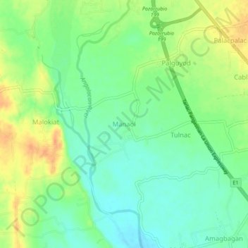 Manaol topographic map, elevation, terrain