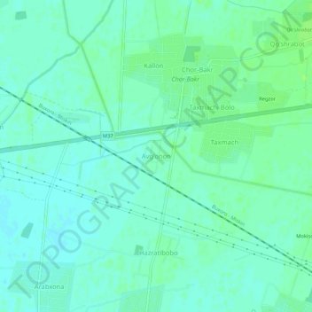 Afghan topographic map, elevation, terrain