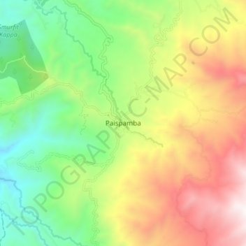 Paispamba topographic map, elevation, terrain