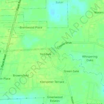 Laurens H Cohn Arboretum topographic map, elevation, terrain