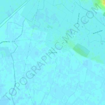 Les Davants topographic map, elevation, terrain