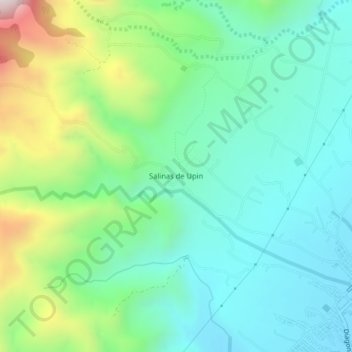 Salinas de Upin topographic map, elevation, terrain