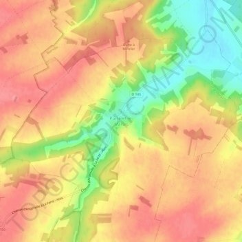 Puiselet-le-Marais topographic map, elevation, terrain