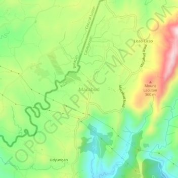 Macabud topographic map, elevation, terrain