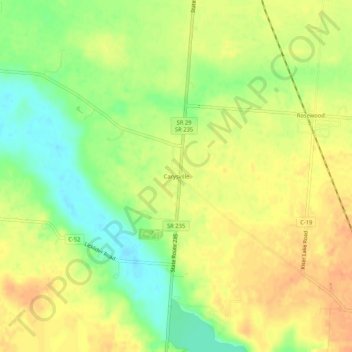 Carysville topographic map, elevation, terrain