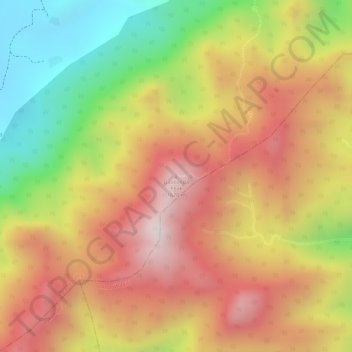 Galikonda Peak topographic map, elevation, terrain