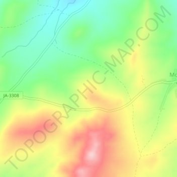 Malagas topographic map, elevation, terrain