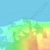 Upper Gulf Shore topographic map, elevation, terrain