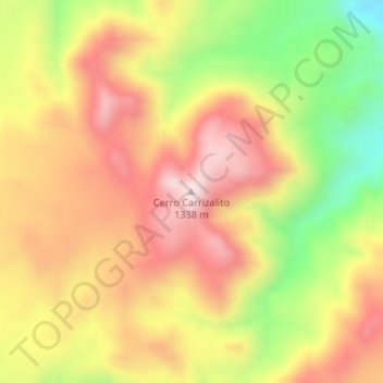 Cerro Carrizalito topographic map, elevation, terrain